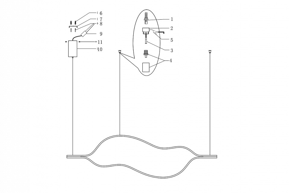 Подвесной светильник imperiumloft tape light trudy01