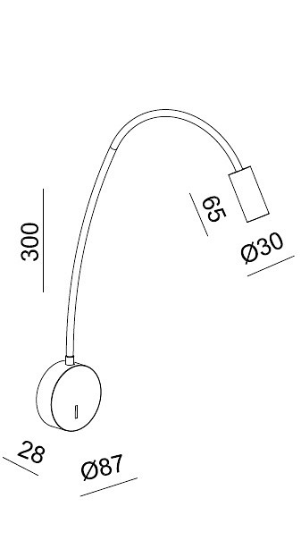 Бра italline de de-316 black