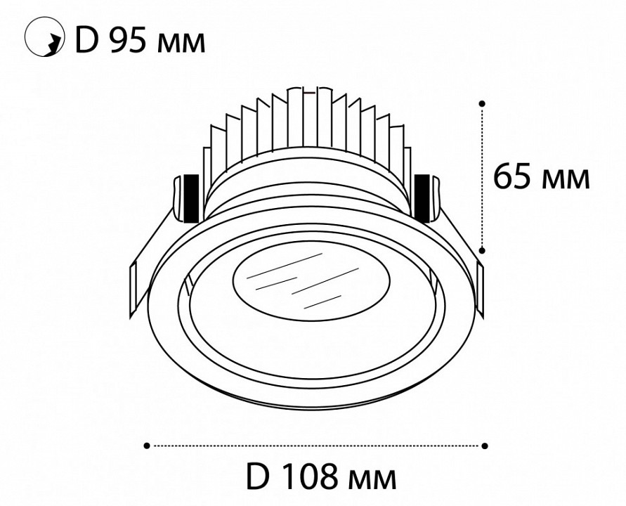 Встраиваемый светильник italline it06-6017 it06-6017 white 4000k