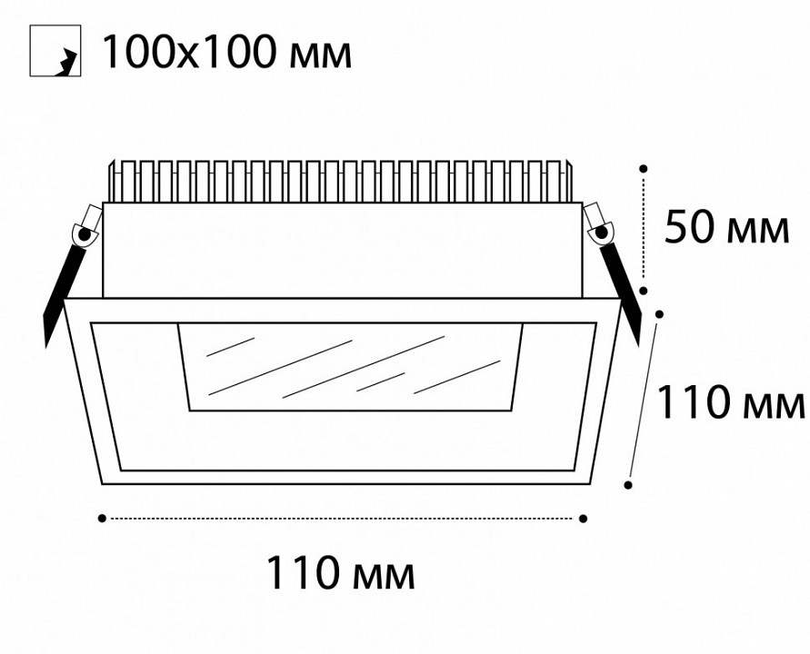 Встраиваемый светильник italline it06-6019 it06-6019 white 3000k