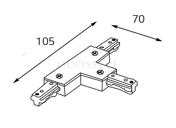 Соединитель t-образный для треков italline wso wso 76 white