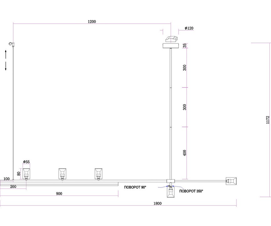 Подвесной светильник kink light рия s07618-180, 36