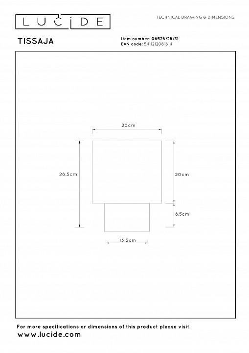 Настольная лампа декоративная lucide tissaja 06528/28/31