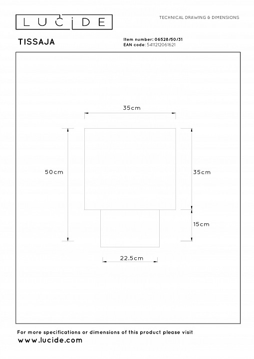 Настольная лампа декоративная lucide tissaja 06528/50/31