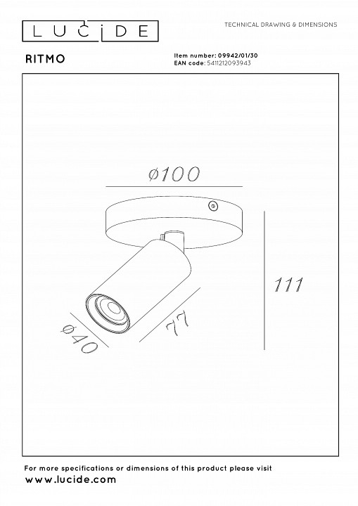 Спот lucide ritmo 9942/01/30