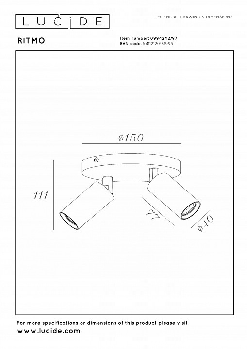 Спот lucide ritmo 09942/12/97
