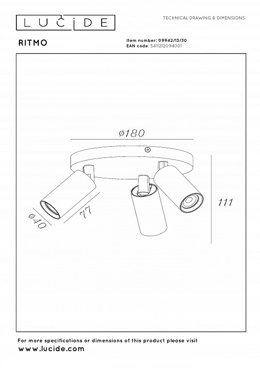 Спот lucide ritmo 09942/13/30