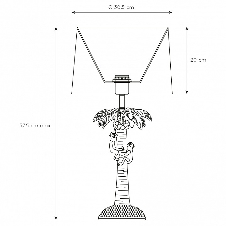 Настольная лампа декоративная lucide extravaganza coconut 10505/81/30