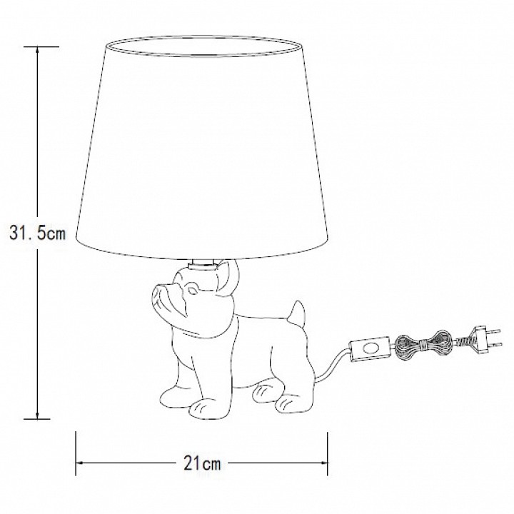 Настольная лампа декоративная lucide extravaganza sir winston 13533/81/10