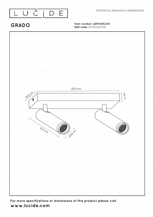 Спот lucide grado 22974/02/41