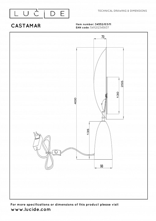 Бра lucide pilar 2767/12/31