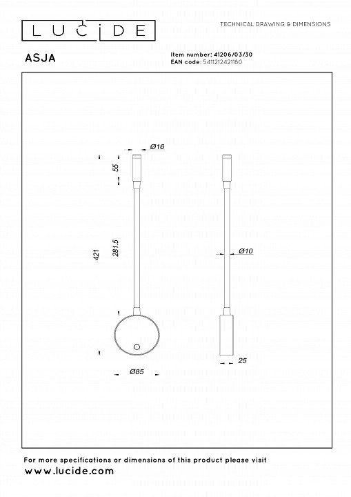 Бра lucide pilar 2767/12/31