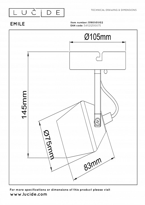Бра lucide pilar 2767/12/31