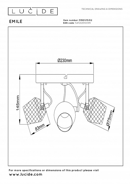Спот lucide emile 51901/13/02