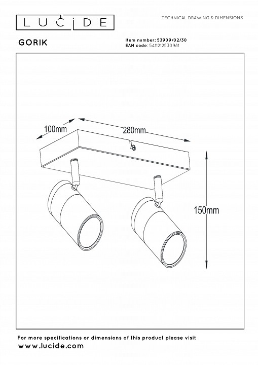 Спот lucide gorik 53909/02/30