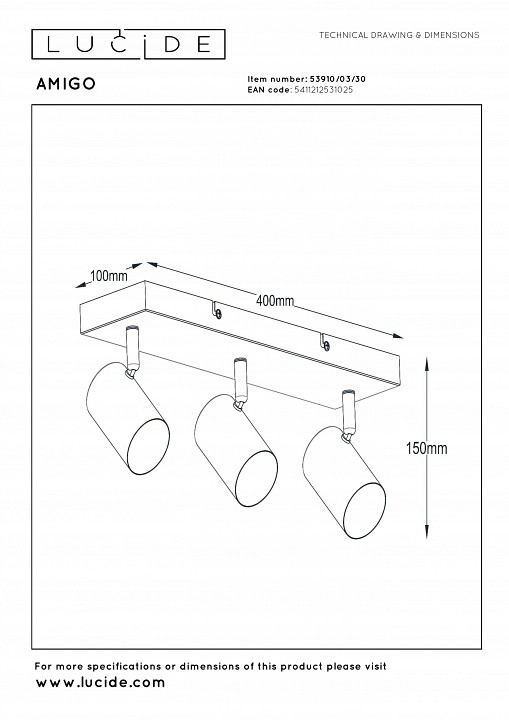 Бра lucide pilar 2767/12/31