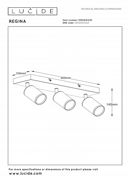 Спот lucide regina 53914/03/41