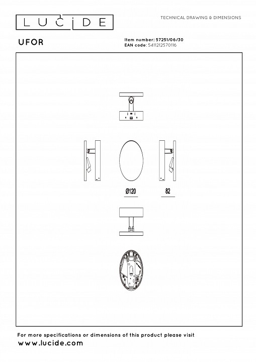 Бра lucide pilar 2767/12/31