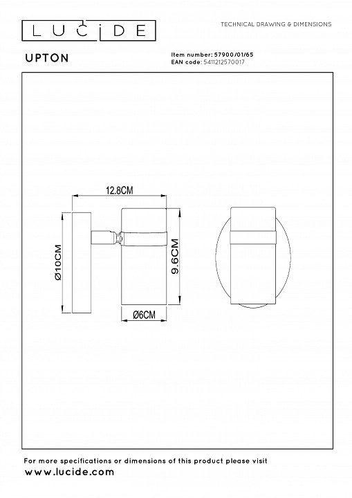 Спот lucide upton 57900/01/65