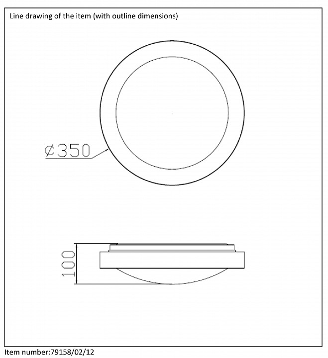 Накладной светильник lucide fresh 79158/02/12