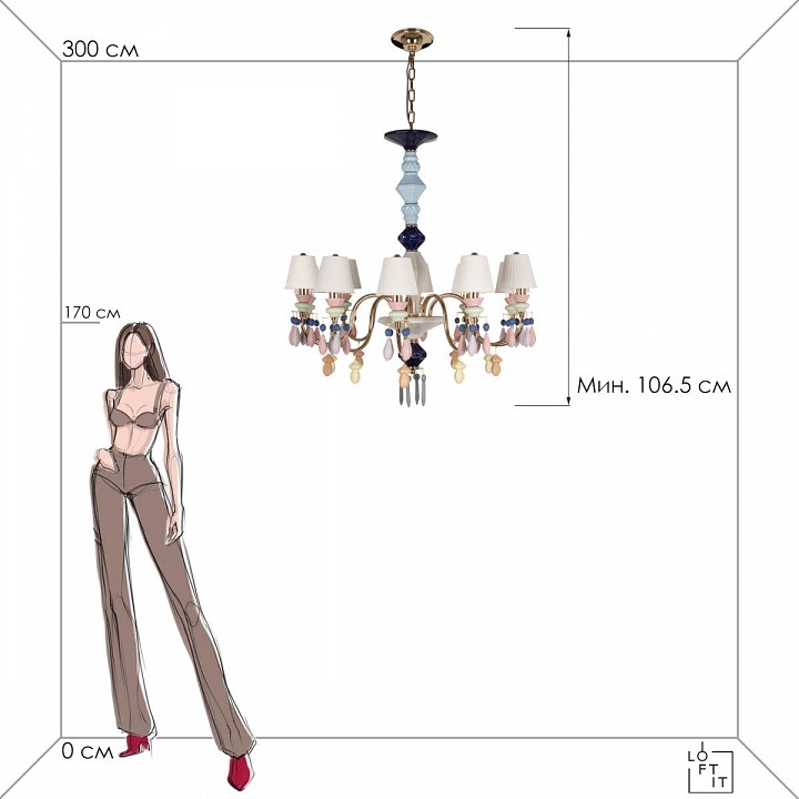 Подвесная люстра loft it grace 10203/10 mult