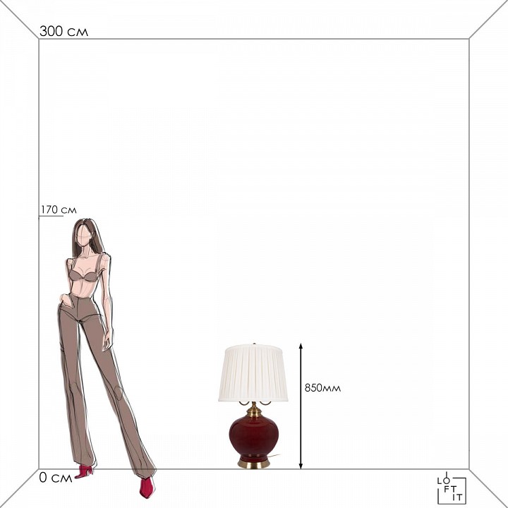 Настольная лампа декоративная loft it ruby 10267t/l