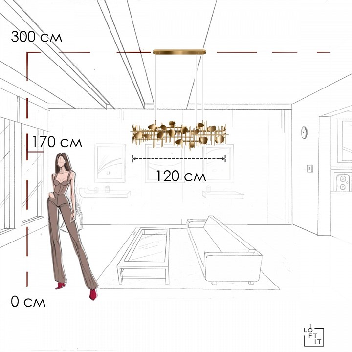 Подвесной светильник loft it escama 10396/1200r