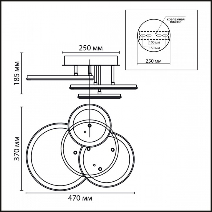 Накладной светильник lumion ledio 8380/60cl