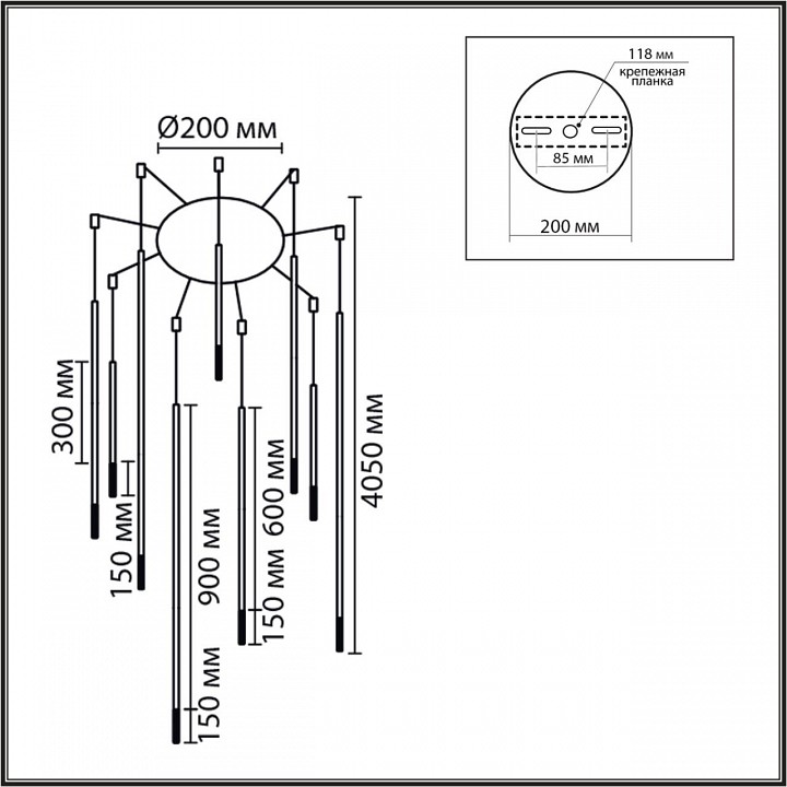 Подвесная люстра lumion ledio 8400/27l