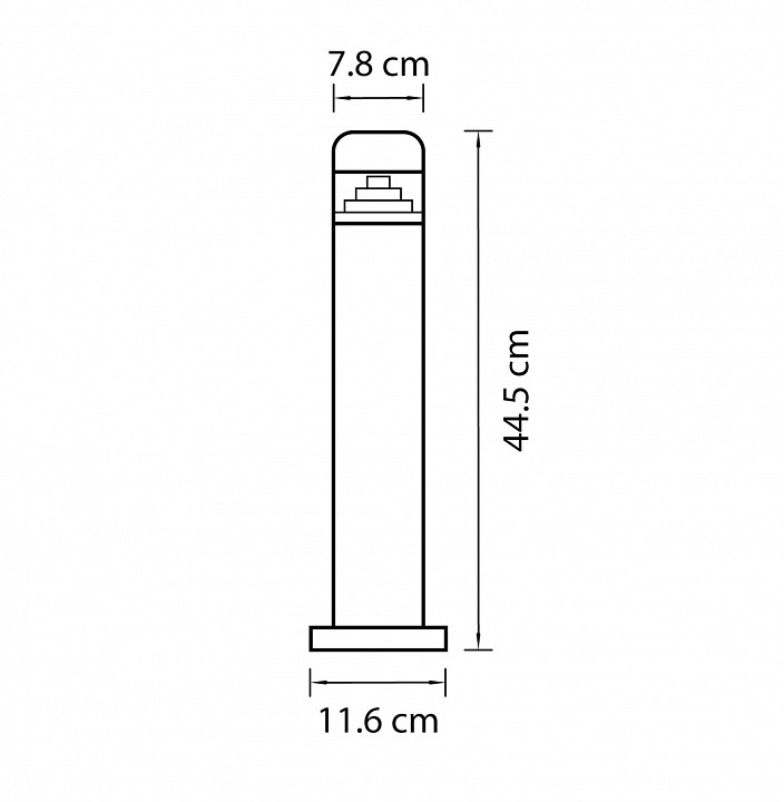 Наземный низкий светильник lightstar raggio 376907