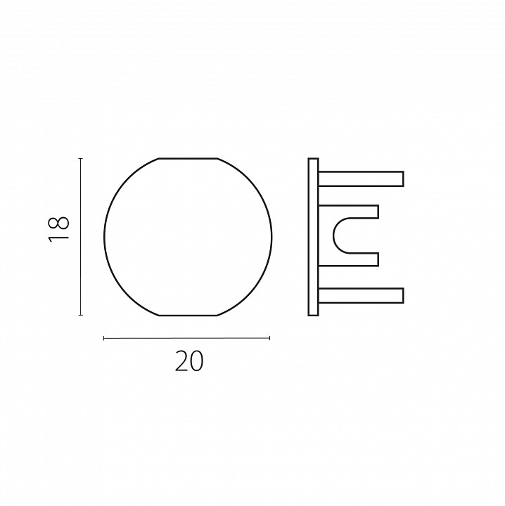 Заглушка для трека lightstar linea 506467