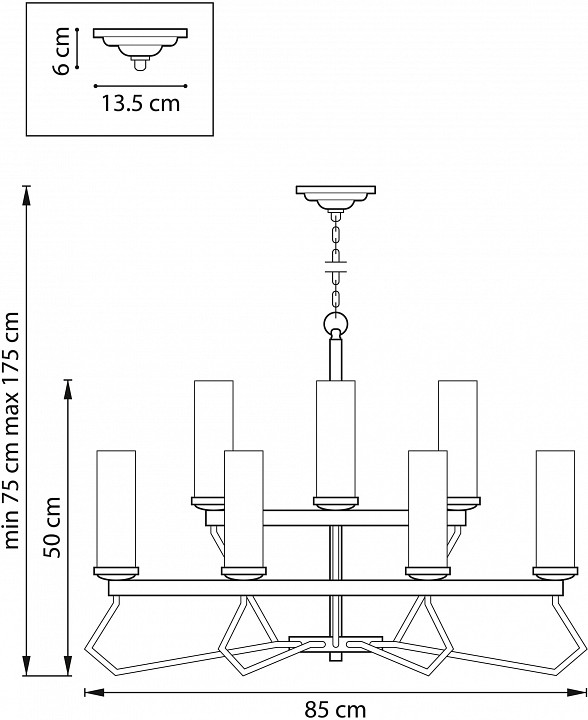 Подвесная люстра lightstar flume 723125