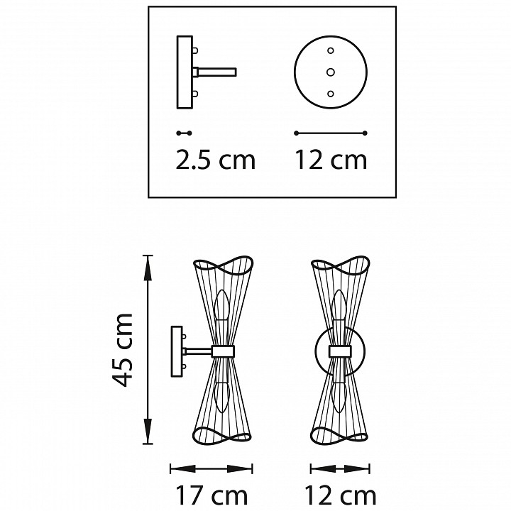 Бра lightstar zeta 728623