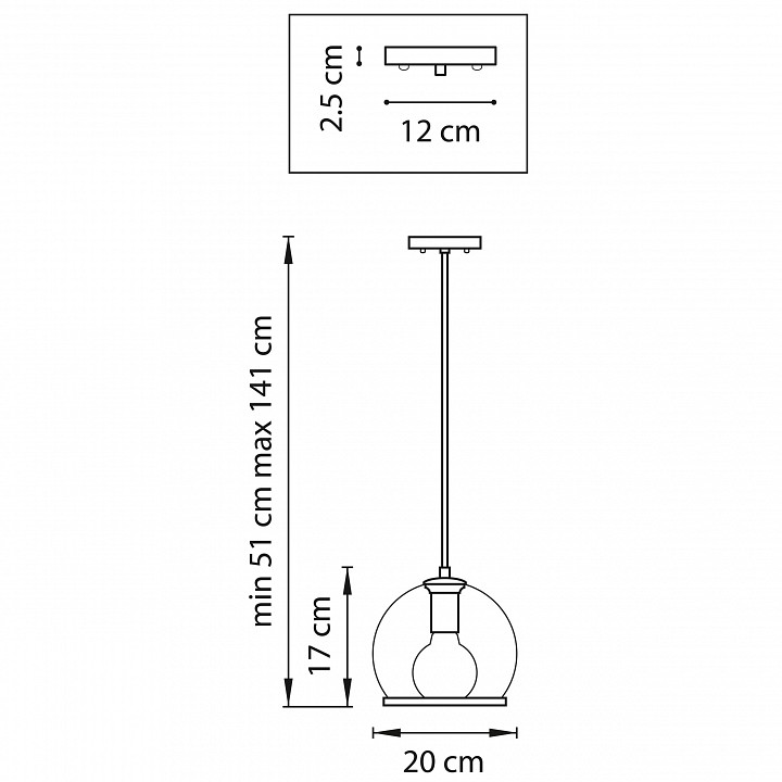 Светильник на штанге lightstar sferico 729011