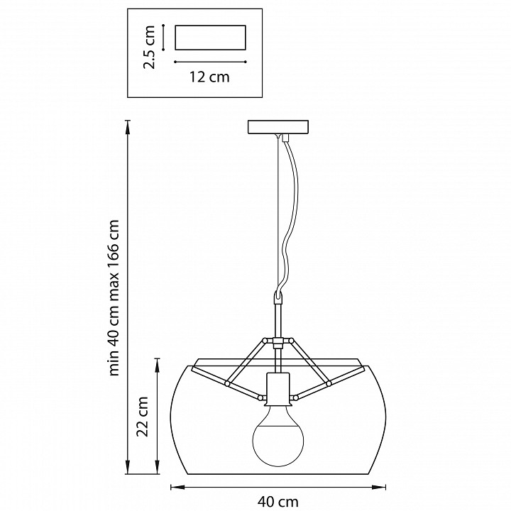 Подвесной светильник lightstar acquario 752010