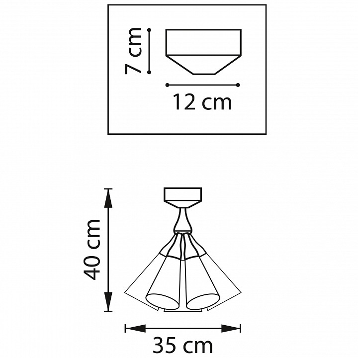 Люстра на штанге lightstar cone 757070