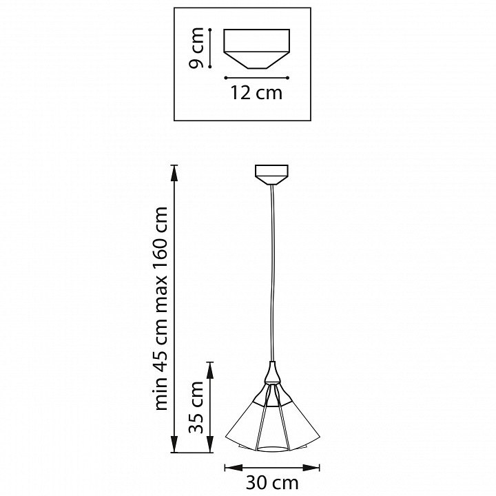 Подвесная люстра lightstar cone 757150