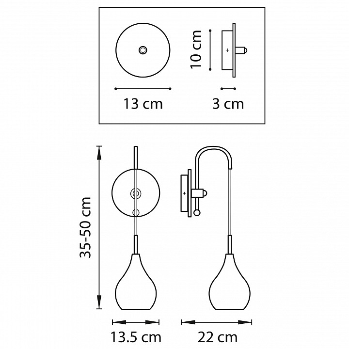Бра lightstar pentola 803533