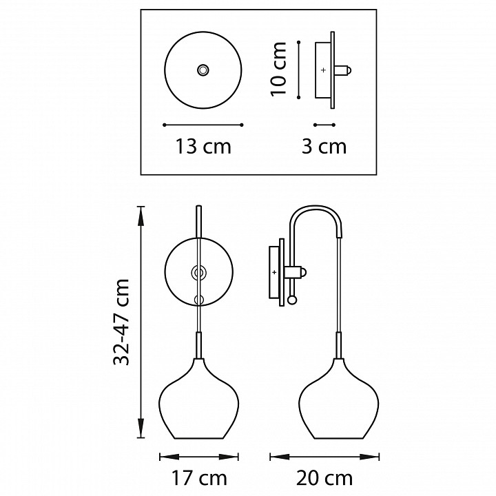 Бра lightstar pentola 803543