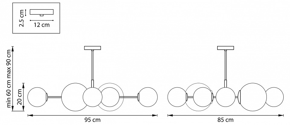 Люстра на штанге lightstar croco 815480
