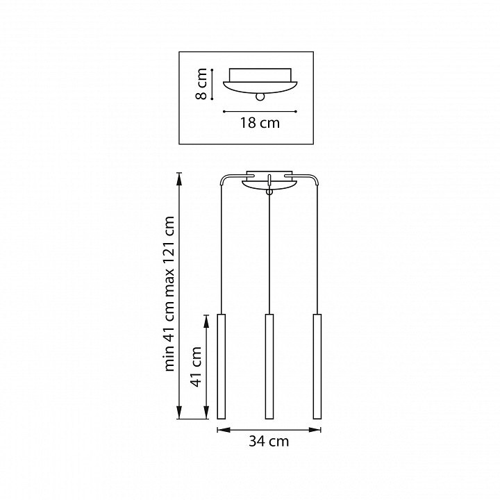 Подвесная люстра lightstar tubo l3t747237