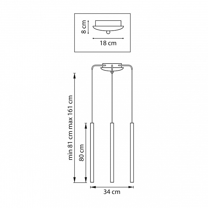 Подвесная люстра lightstar tubo l3t747443