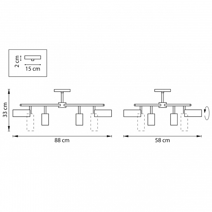 Люстра на штанге lightstar rullo lr728364864