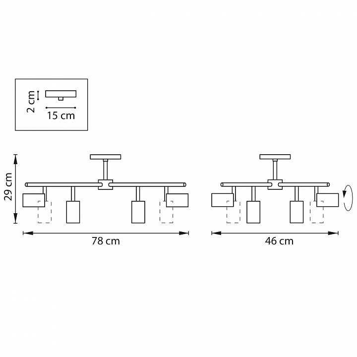 Люстра на штанге lightstar rullo lr728374364