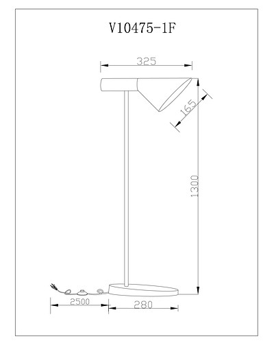 Торшер moderli turin v10475-1f