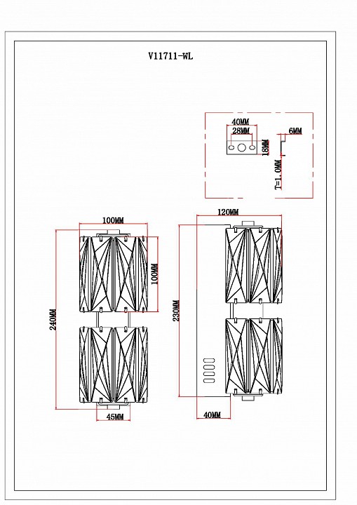 Бра moderli prismique v11711-wl
