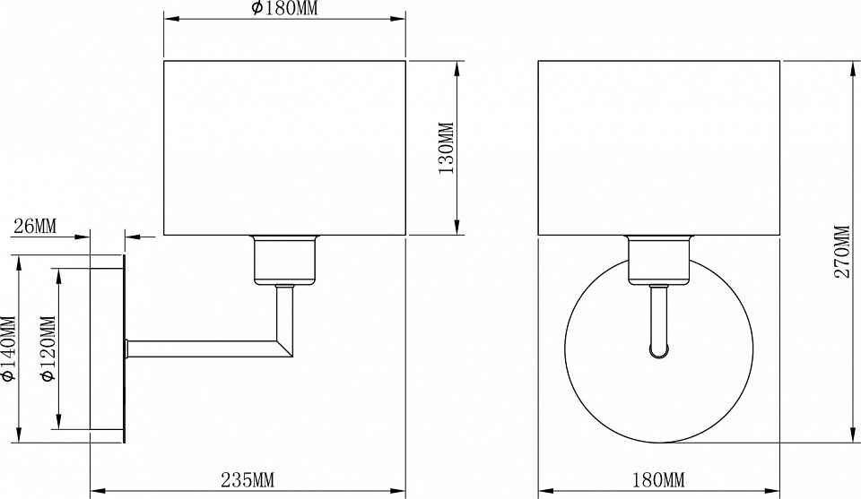 Бра moderli room v2730-1w