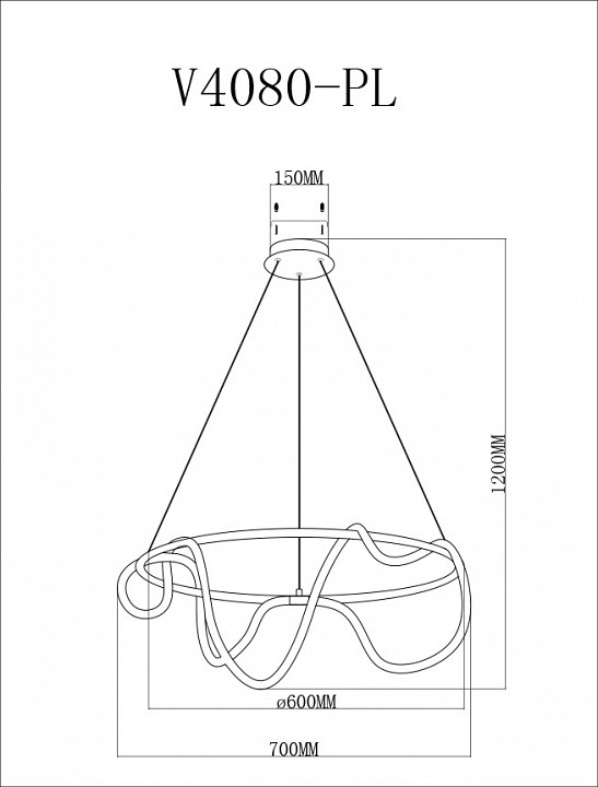 Подвесной светильник moderli true v4080-pl