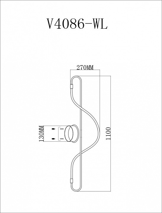 Накладной светильник moderli true v4086-wl