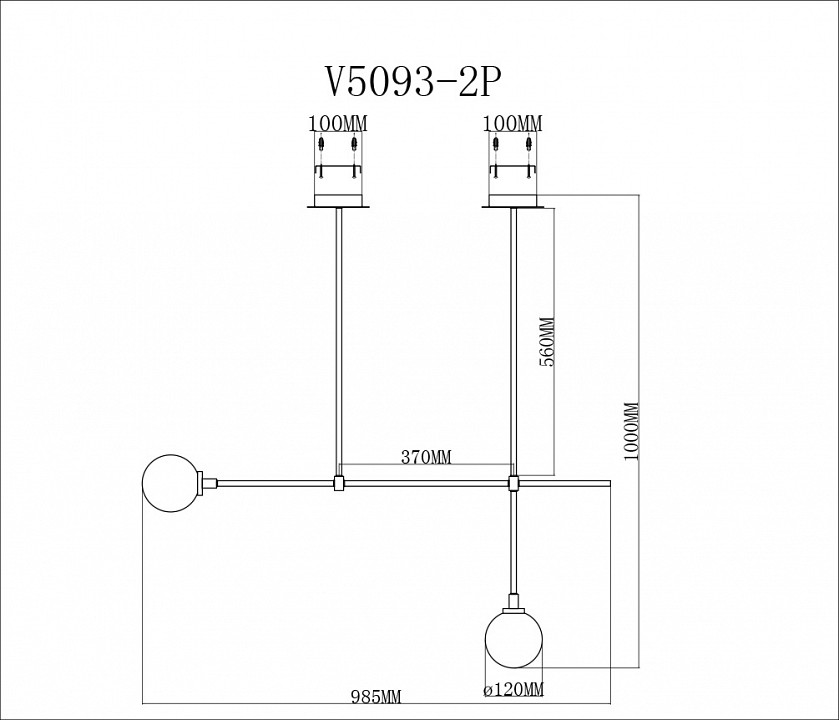 Светильник на штанге moderli lingdal v5093-2p